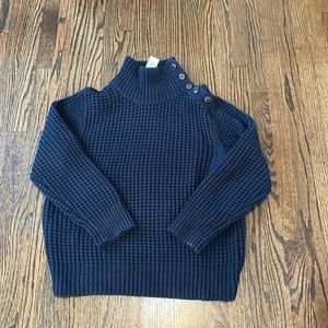 Navy blue sweater that is great for fall and winter